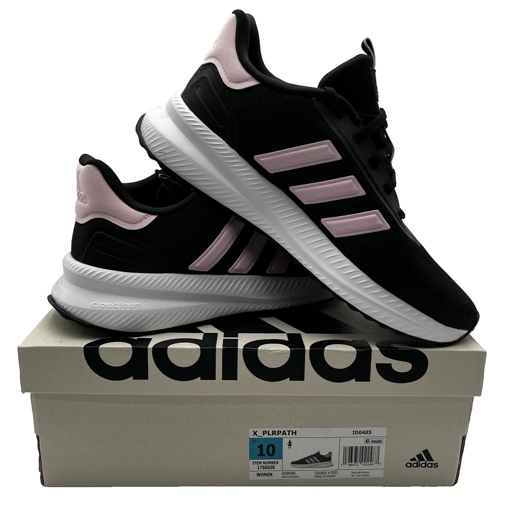 Adidas X_PLRPATH Running Shoes Womens 10 Black Pink White Sneakers ID0485 NIB